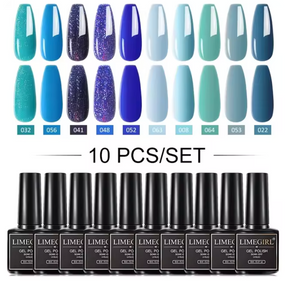 Premium Collection of 10 Semi-Permanent Gel Polishes